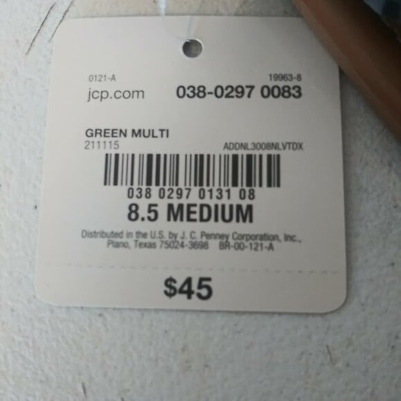 Mixit women's size 8.5 green multicolored flat floral sandal - Picture 5 of 7